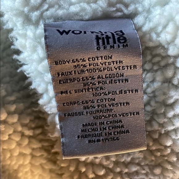 Working Title Denim Faux Fur Jacket - Picture 4 of 6